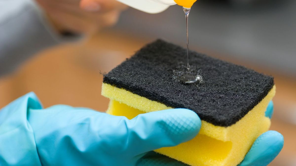 Estropajo sintético de cocina