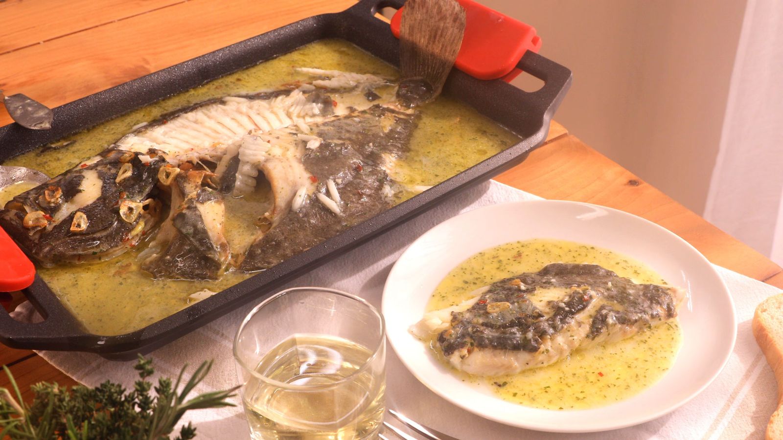 Rodaballo a la plancha con vinagreta paso 6 Rodaballo a la plancha con vinagreta paso 6