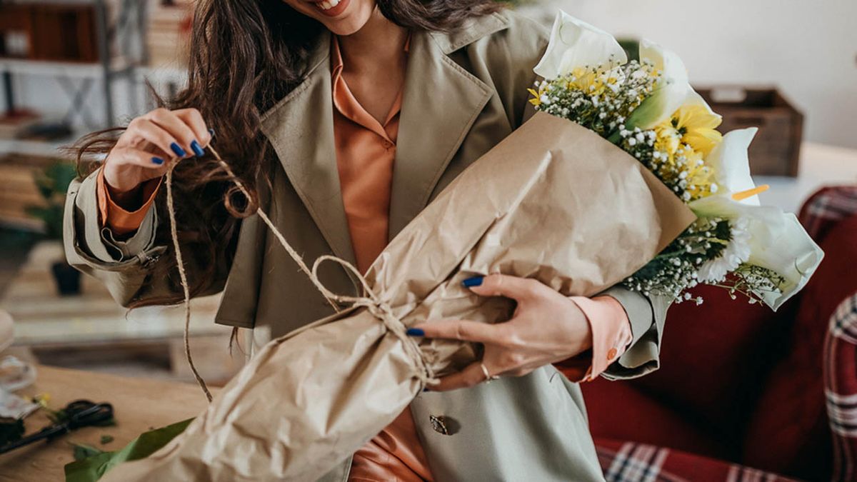 como hacer ramo flores casa cuerda de esparto