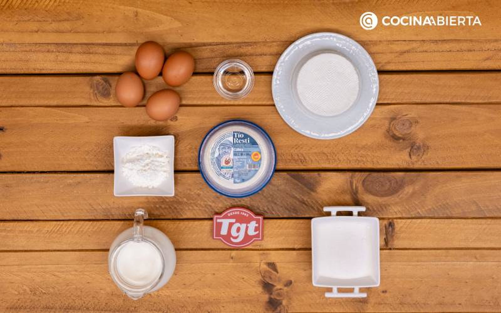 Ingredientes de la receta de flan de queso de cabra Ingredientes de la receta de flan de queso de cabra