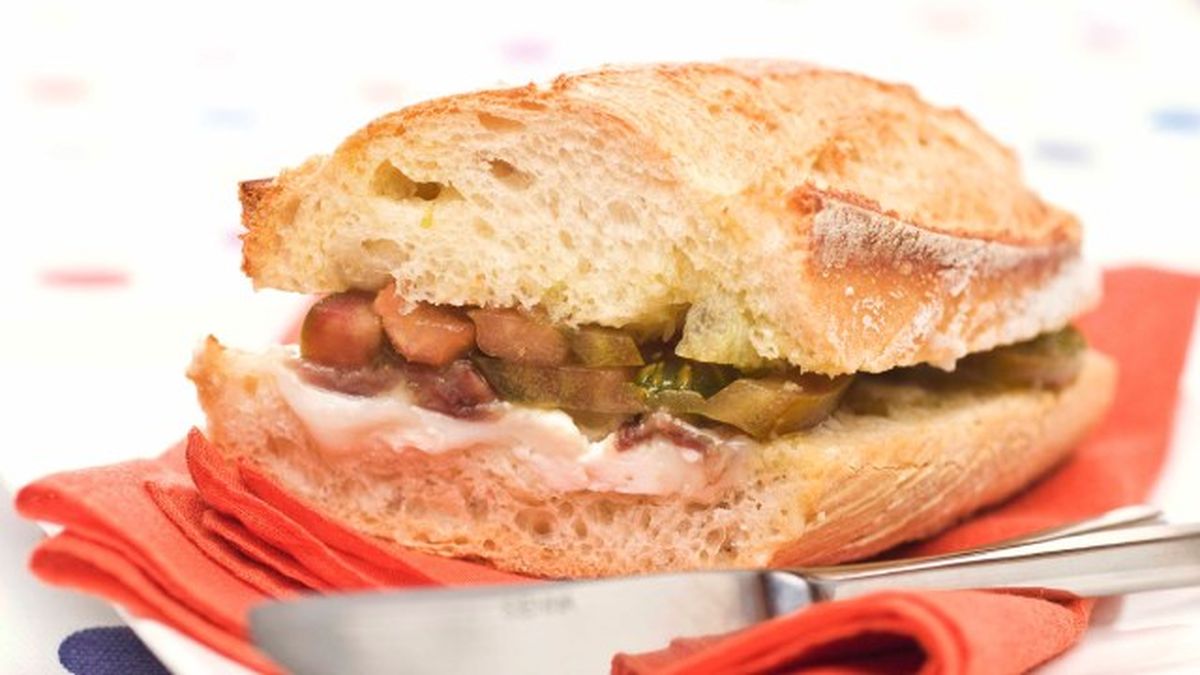 receta bocata queso cabra anchoas