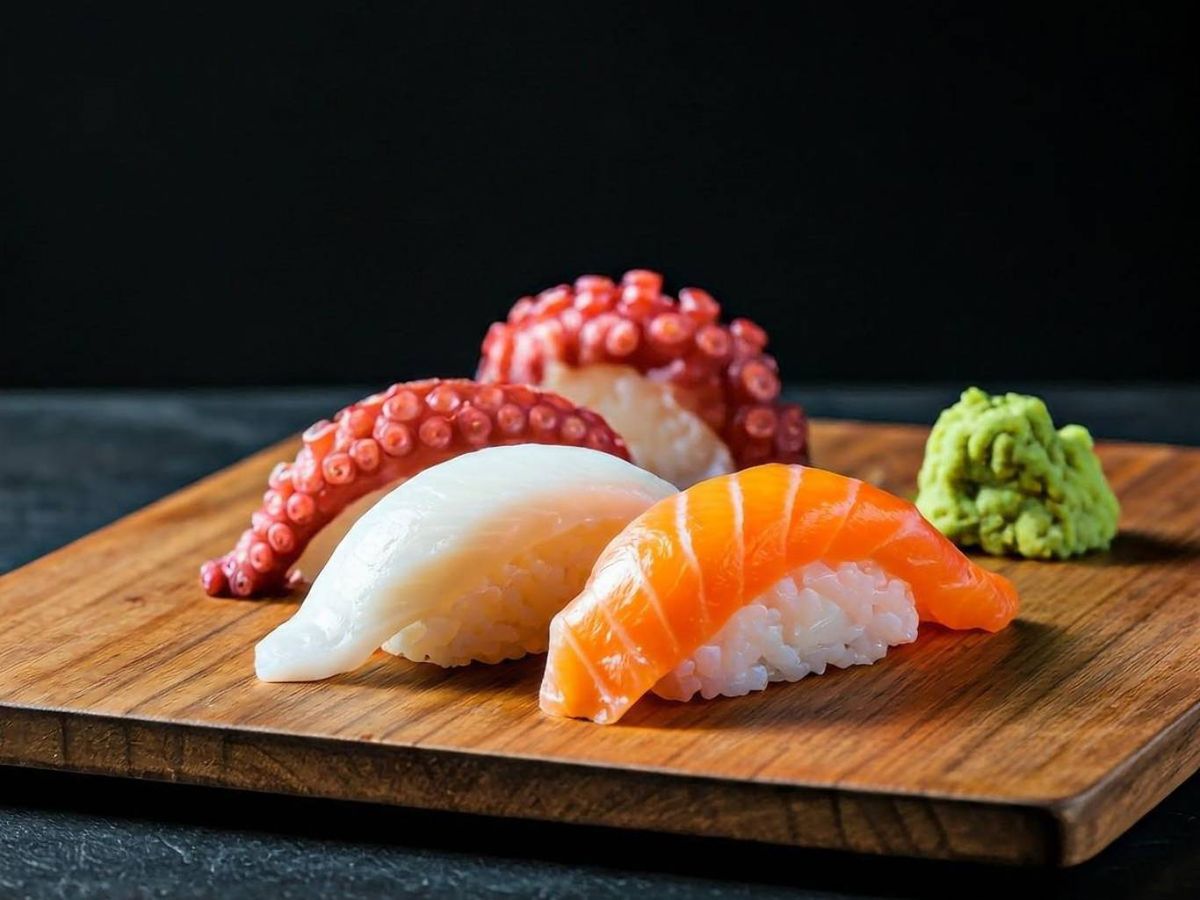 El nigiri es uno de los formatos más tradicionales del sushi: arroz prensado con pescado encima.