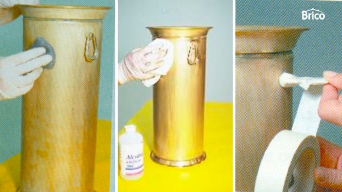 Preparar el paragüero antes de pintarlo