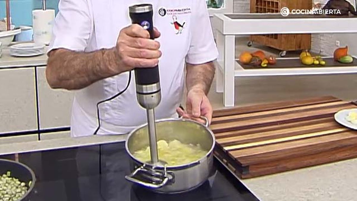 receta habitas salteadas crema patata ka paso 3