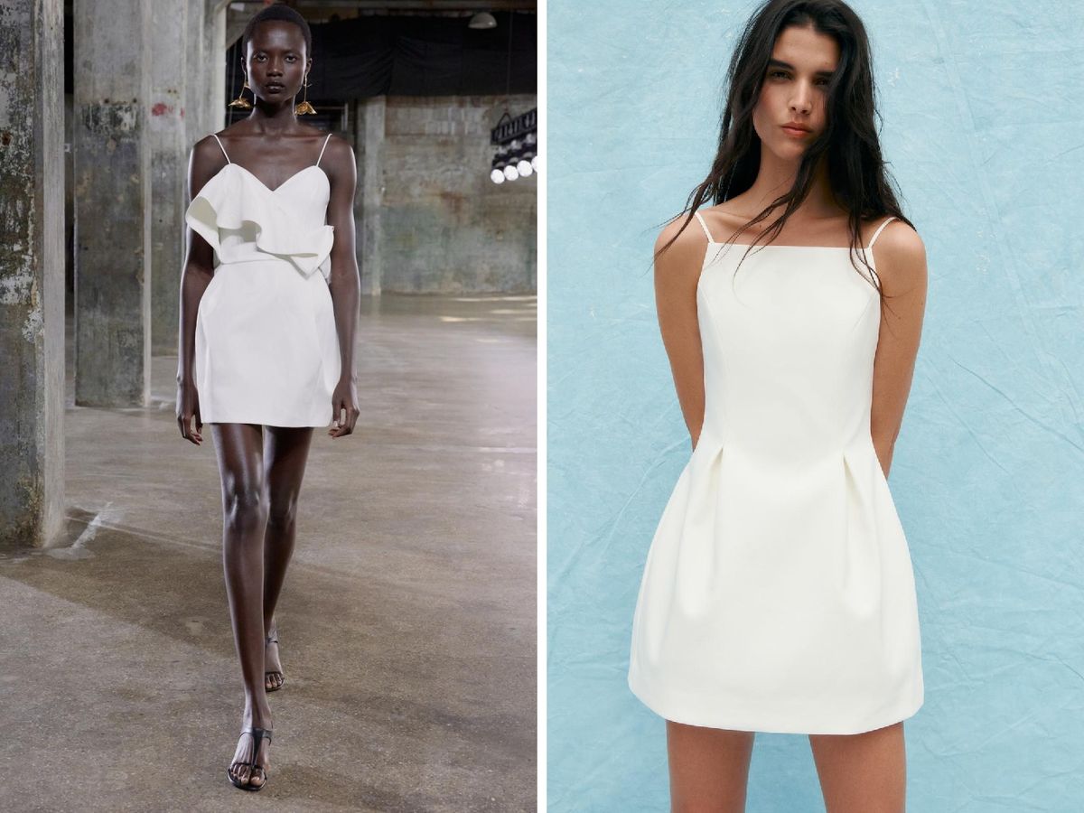 Vestidos cortos con tirante fino