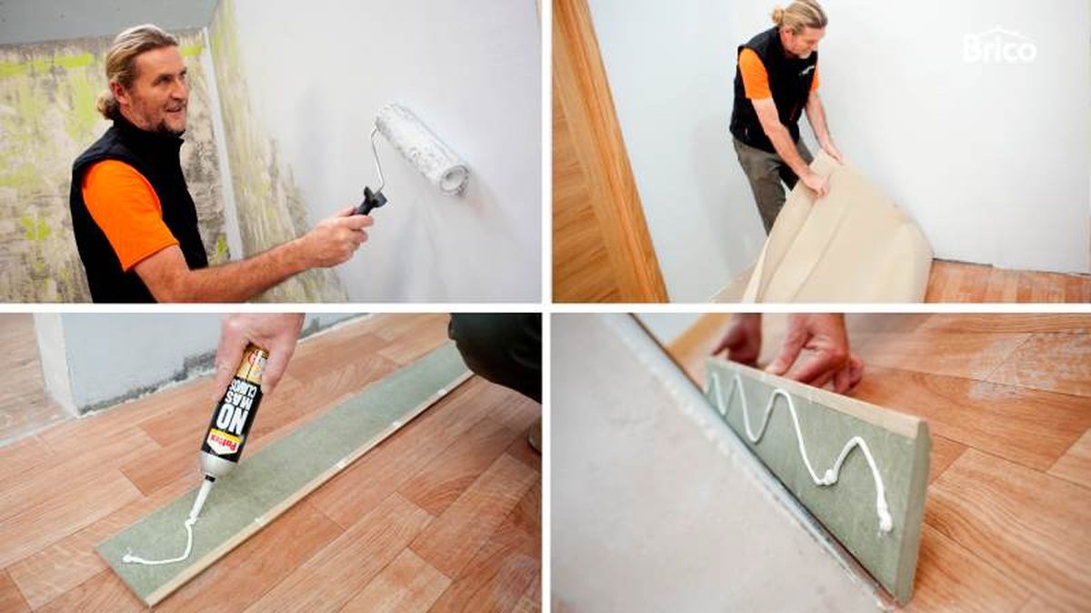 Aplicar la pintura y colocar rodapiés