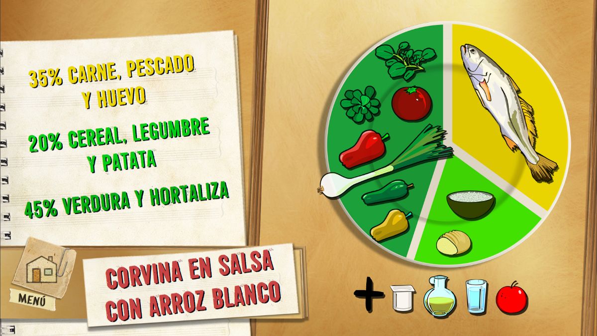 6057 1 Corvina en salsa con arroz blanco plato