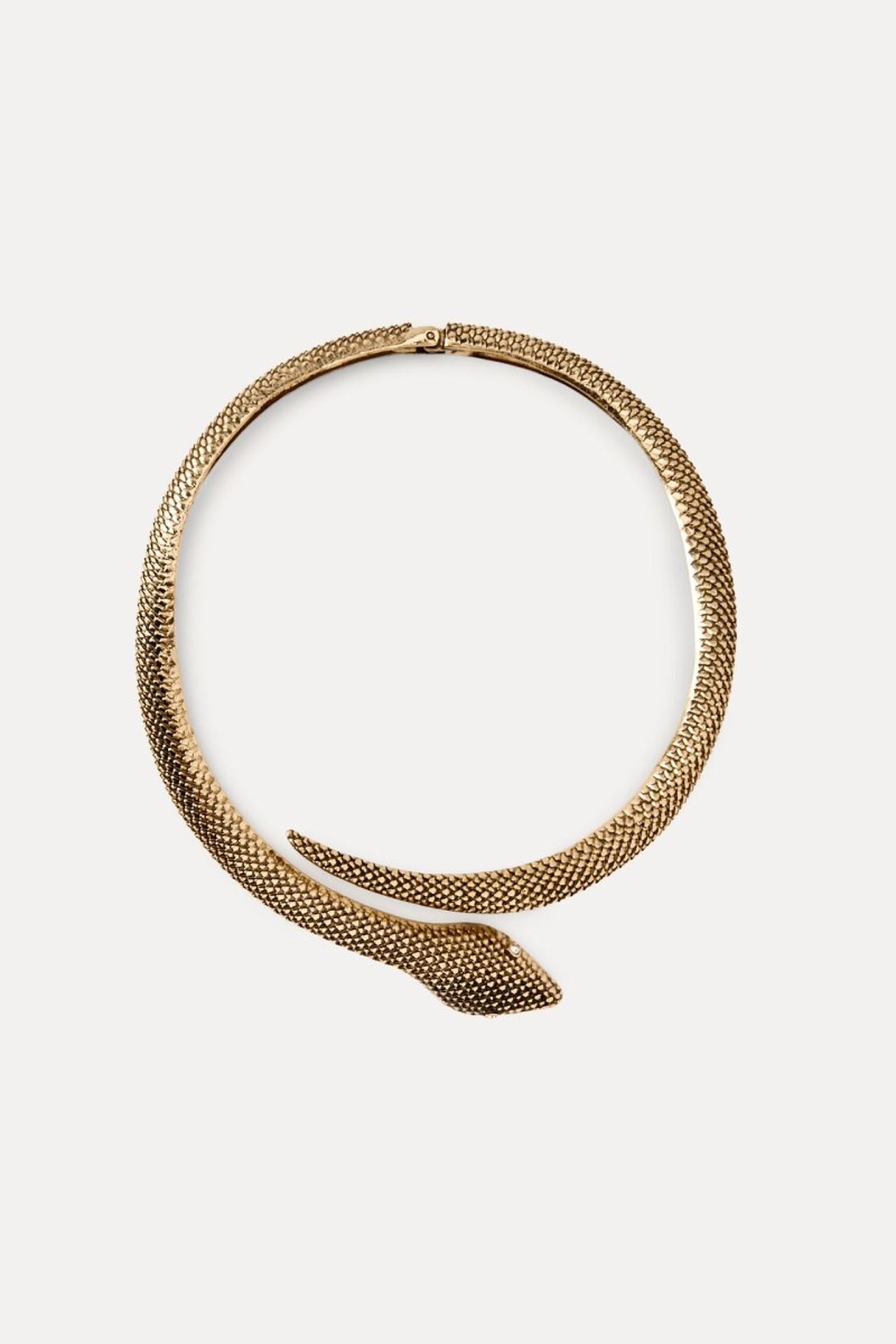 Choker metálico con forma de serpiente Choker metálico con forma de serpiente
