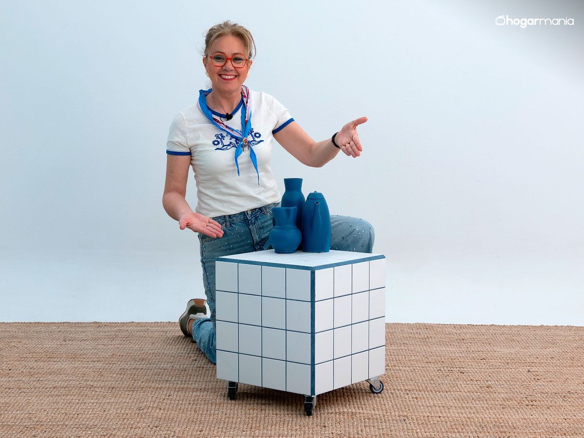 Mesa con azulejos DIY