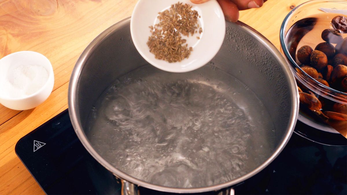Receta castañas cocidas  paso 2