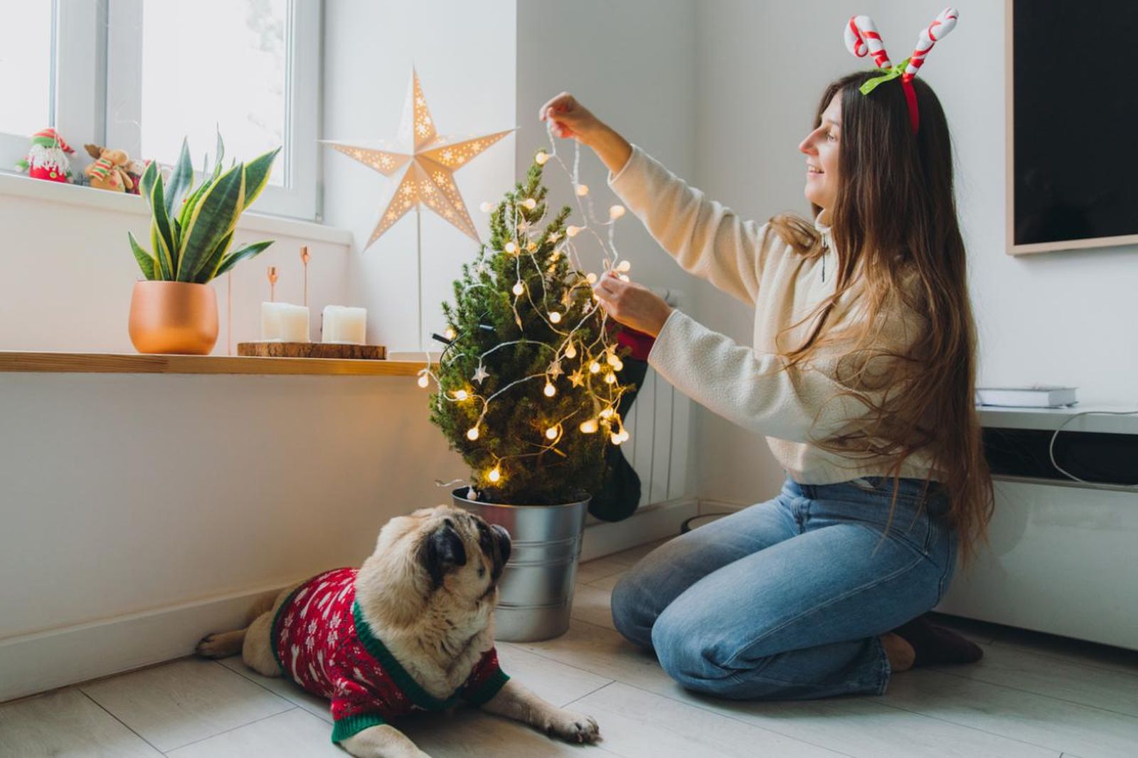Los arboles de Navidad mini son ideales para casas pequeñas