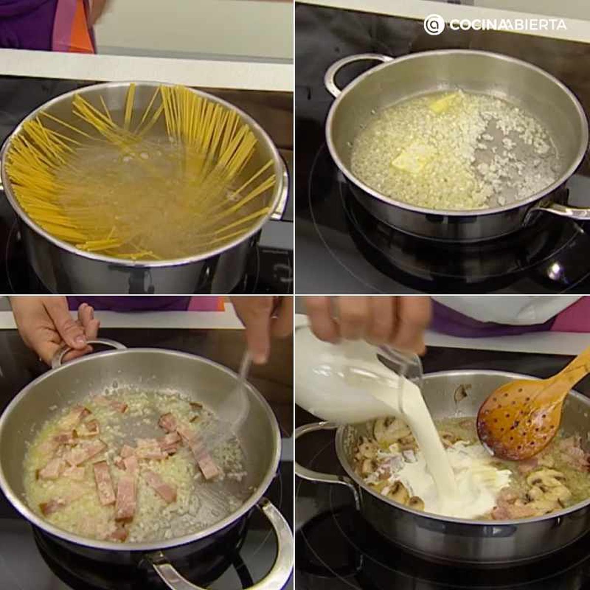 Cómo hacer espaguetis a la carbonara