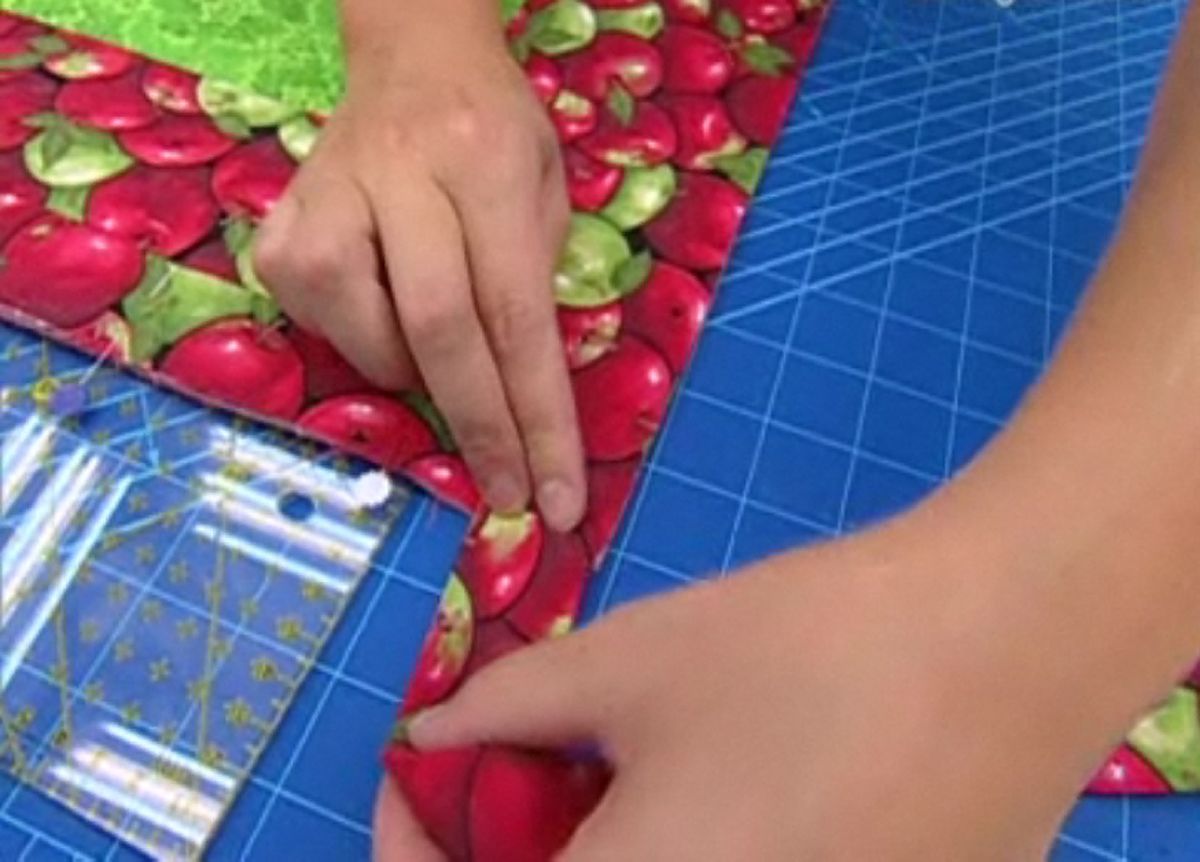 Mantel individual de patchwork paso 6