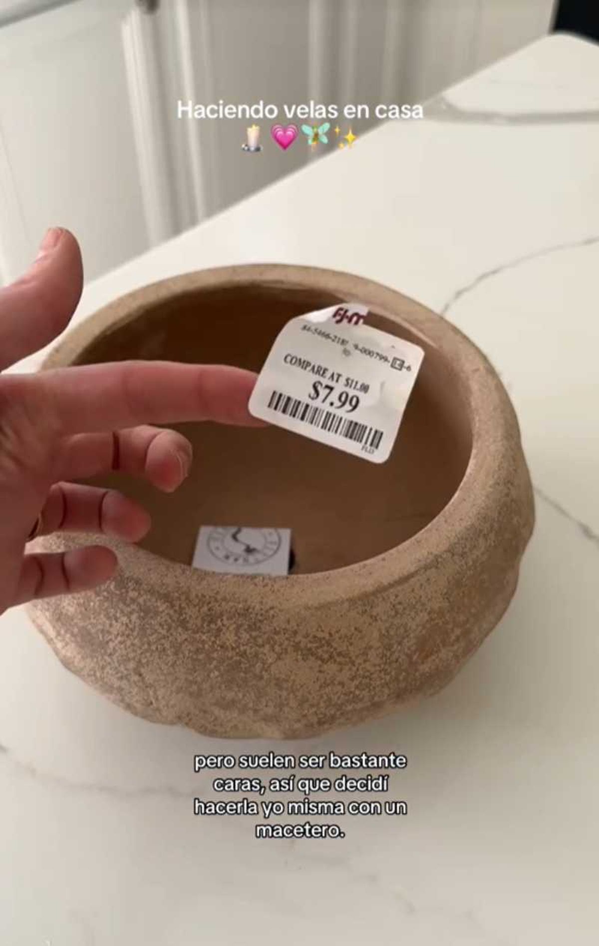 Macetero de textura natural.