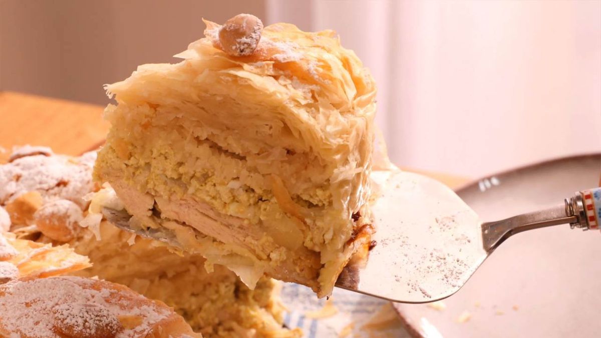 pastela de pollo con almendras  paso 7