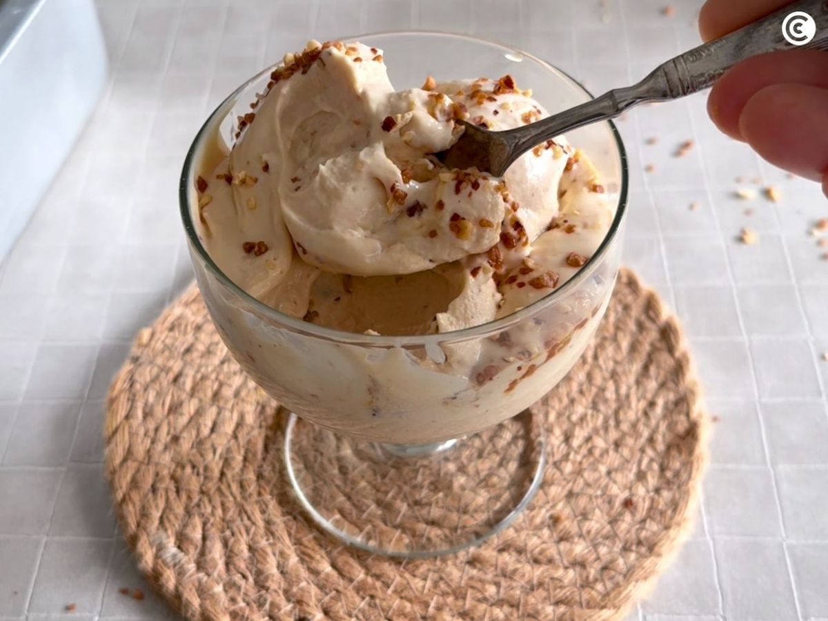 Helado de turrón casero