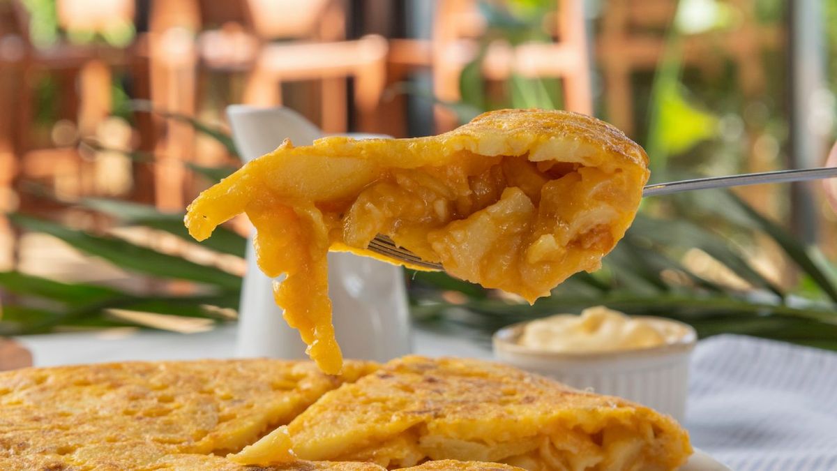 Tortilla de patata jugosa