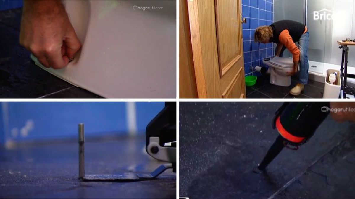 Quitar los tornillos de fijación del inodoro