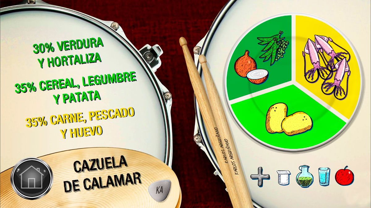 cazuela calamar plato