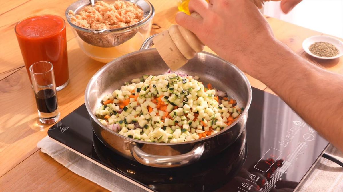 Boloñesa vegana con soja texturizada  paso 3