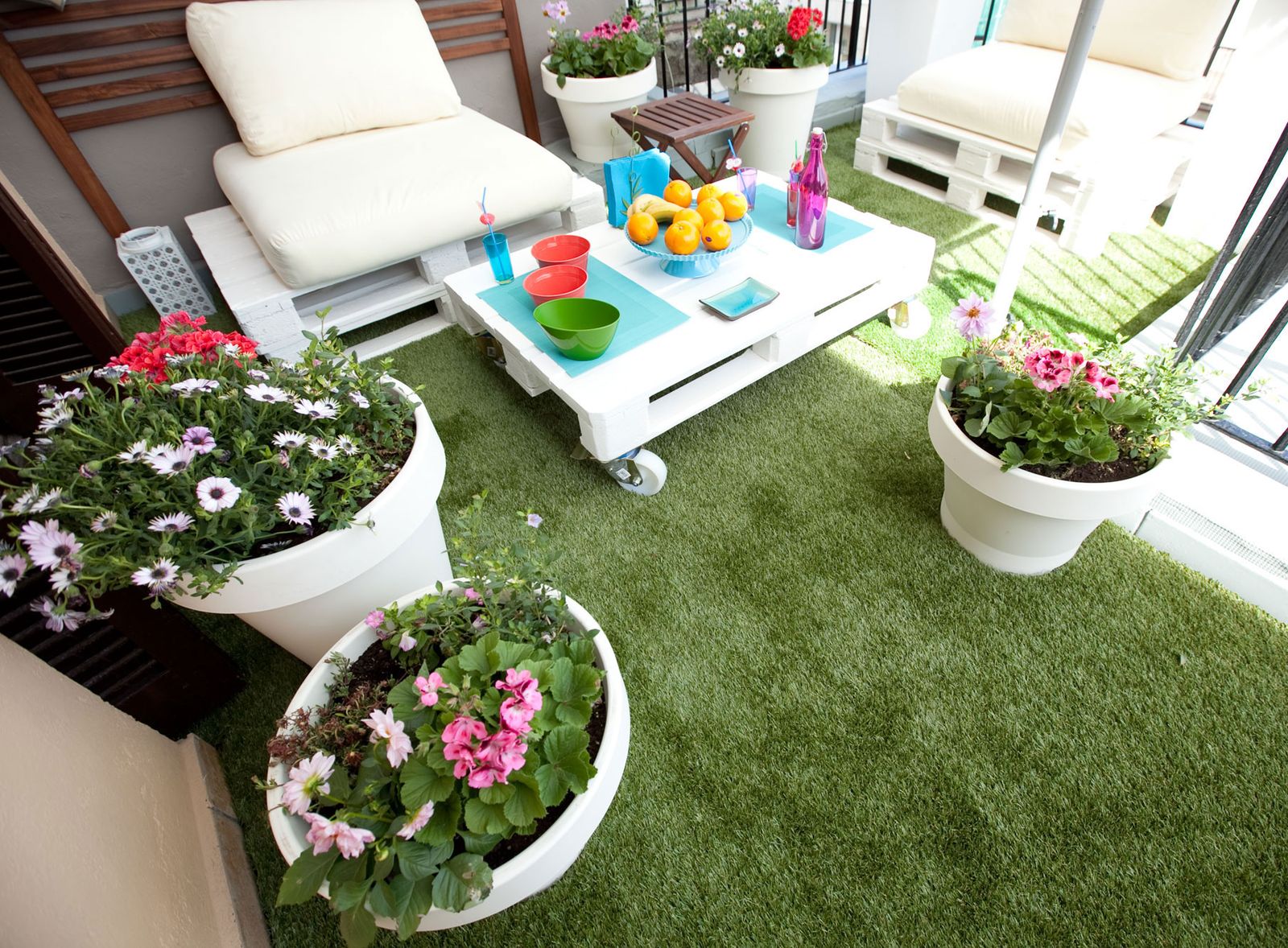 Composición con plantas de primavera y verano para terraza d6 Composición con plantas de primavera y verano para terraza d6