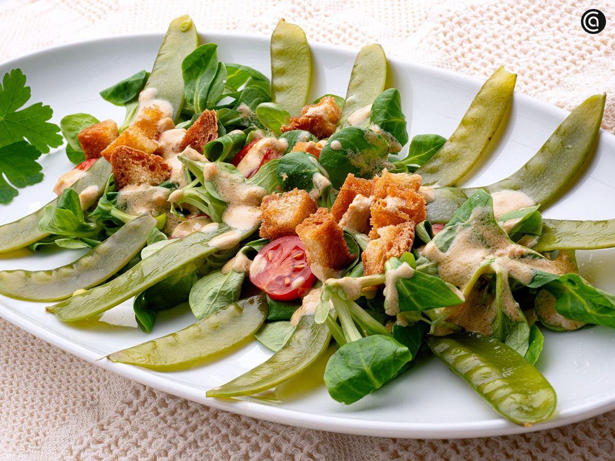 Ensalada de tirabeques, receta de Karlos Arguiñano