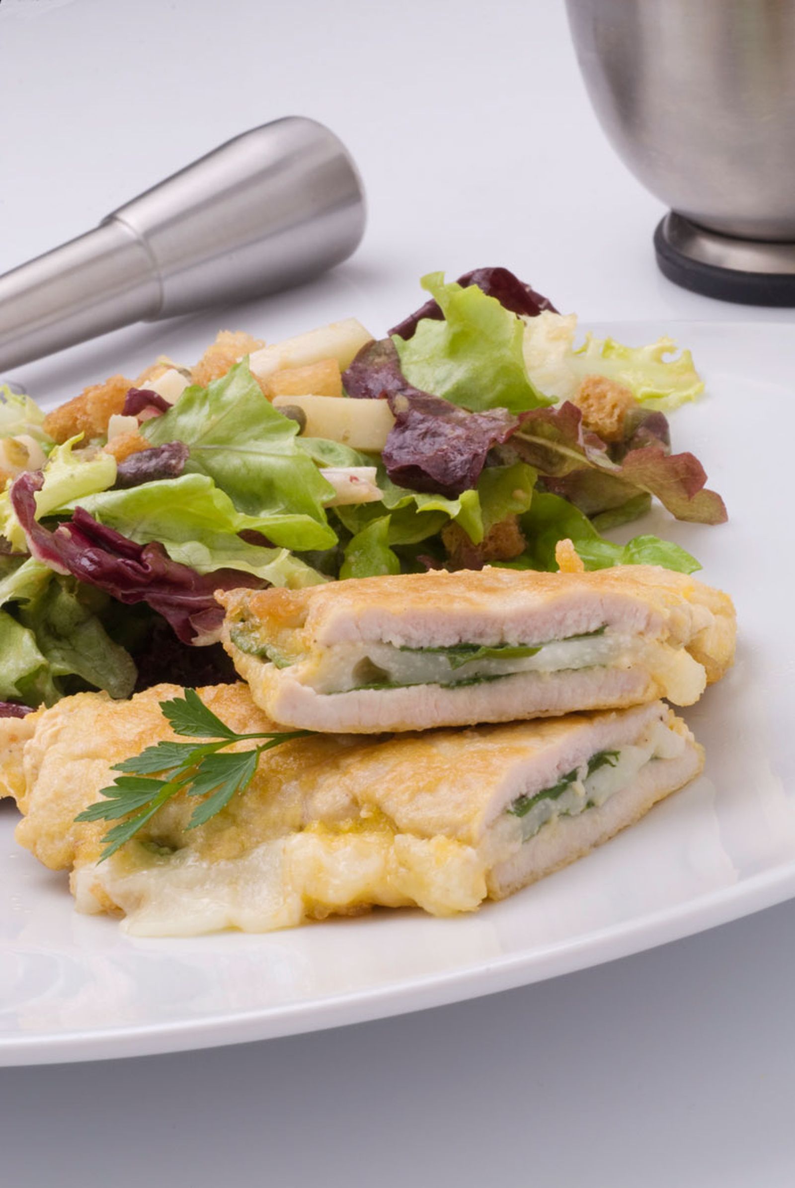 San jacobos con ensalada César San jacobos con ensalada César