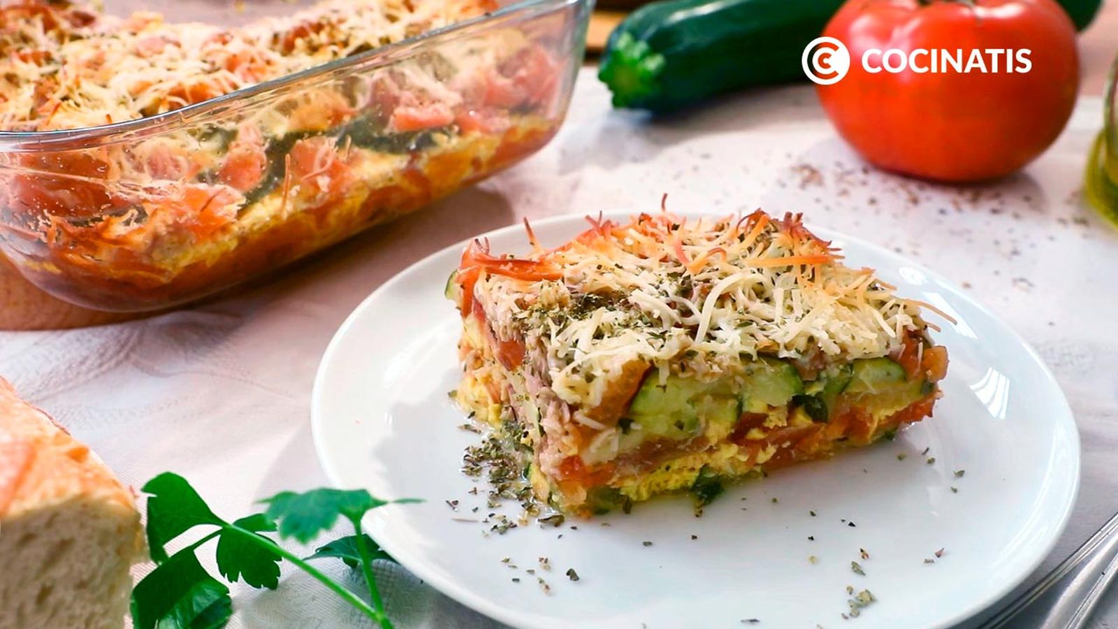 Pastel de calabacín y atún