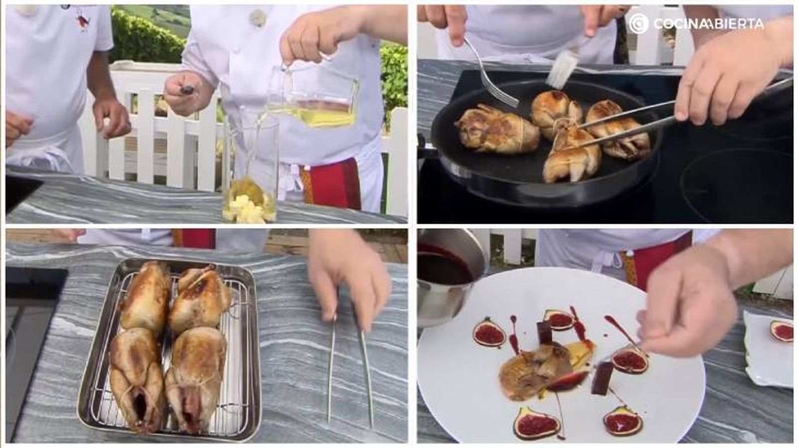 Martín Berasategui nos enseña a hacer codornices asadas, higos, crema de limequat y salsa de ciruelas Martín Berasategui nos enseña a hacer codornices asadas, higos, crema de limequat y salsa de ciruelas