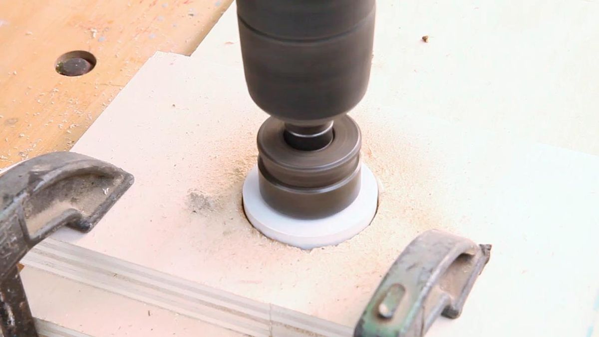 Como hacer corte con corona sin hacer agujero central paso 4