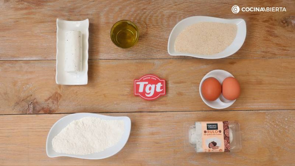 Ingredientes para hacer queso de cabra frito