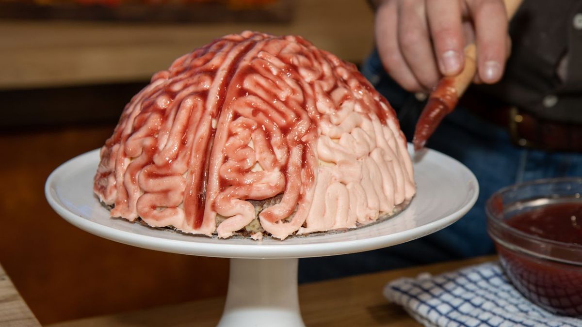 Tarta cerebro para Halloween