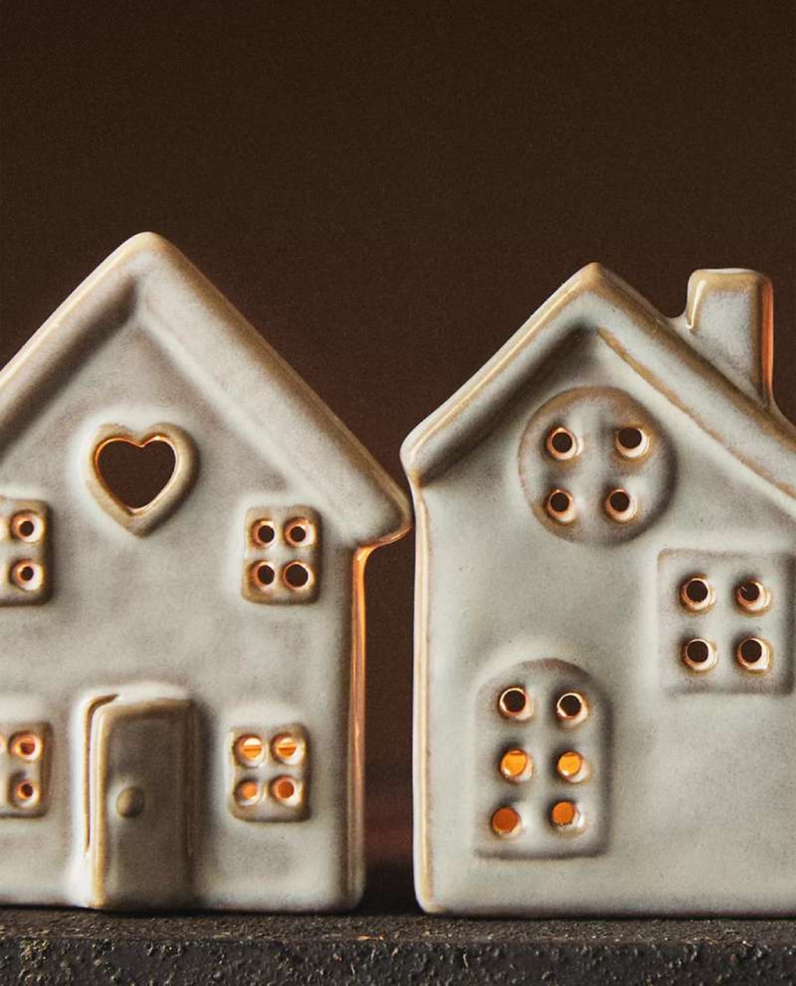 Casitas de Navidad portavelas. Casitas de Navidad portavelas.