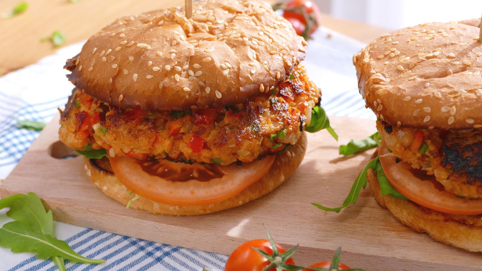 Hamburguesa vegana de soja texturizada