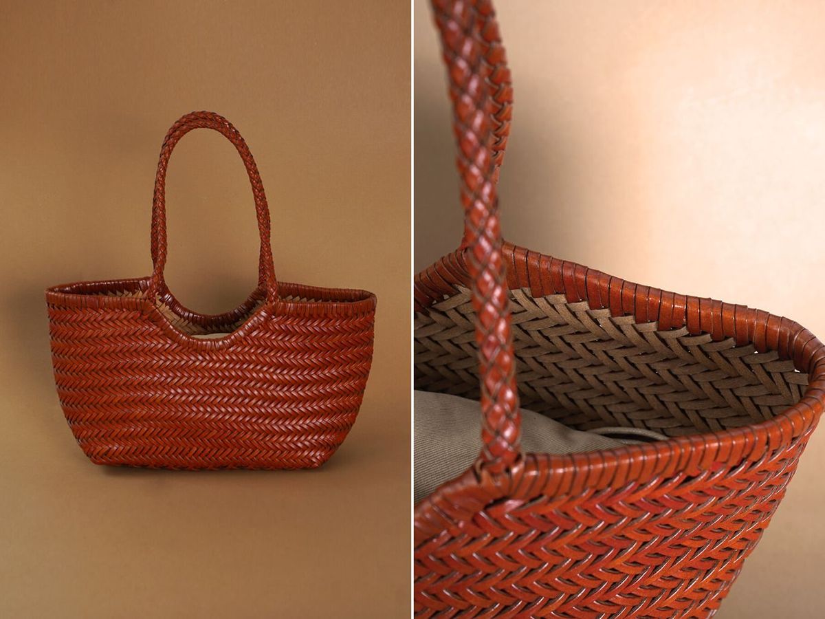 Bolso de piel trenzada en Kalimba.