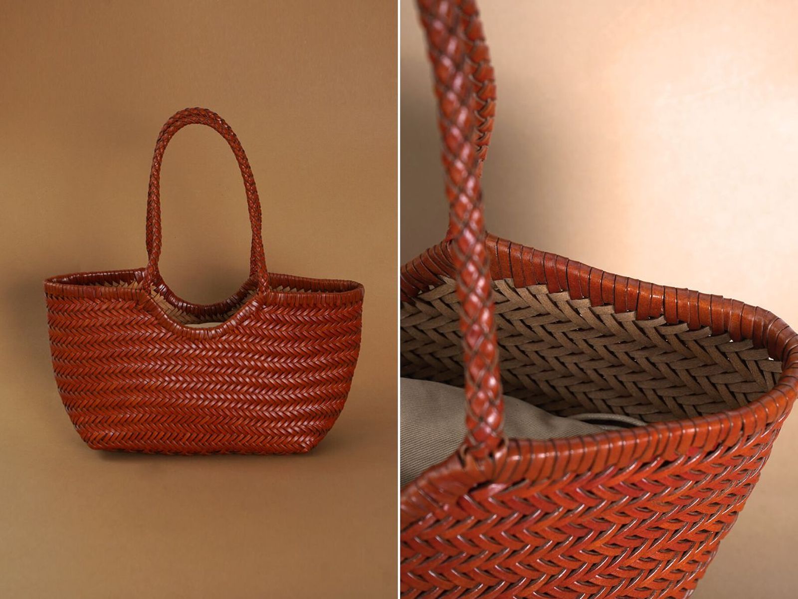 Bolso de piel trenzada en Kalimba. Bolso de piel trenzada en Kalimba.