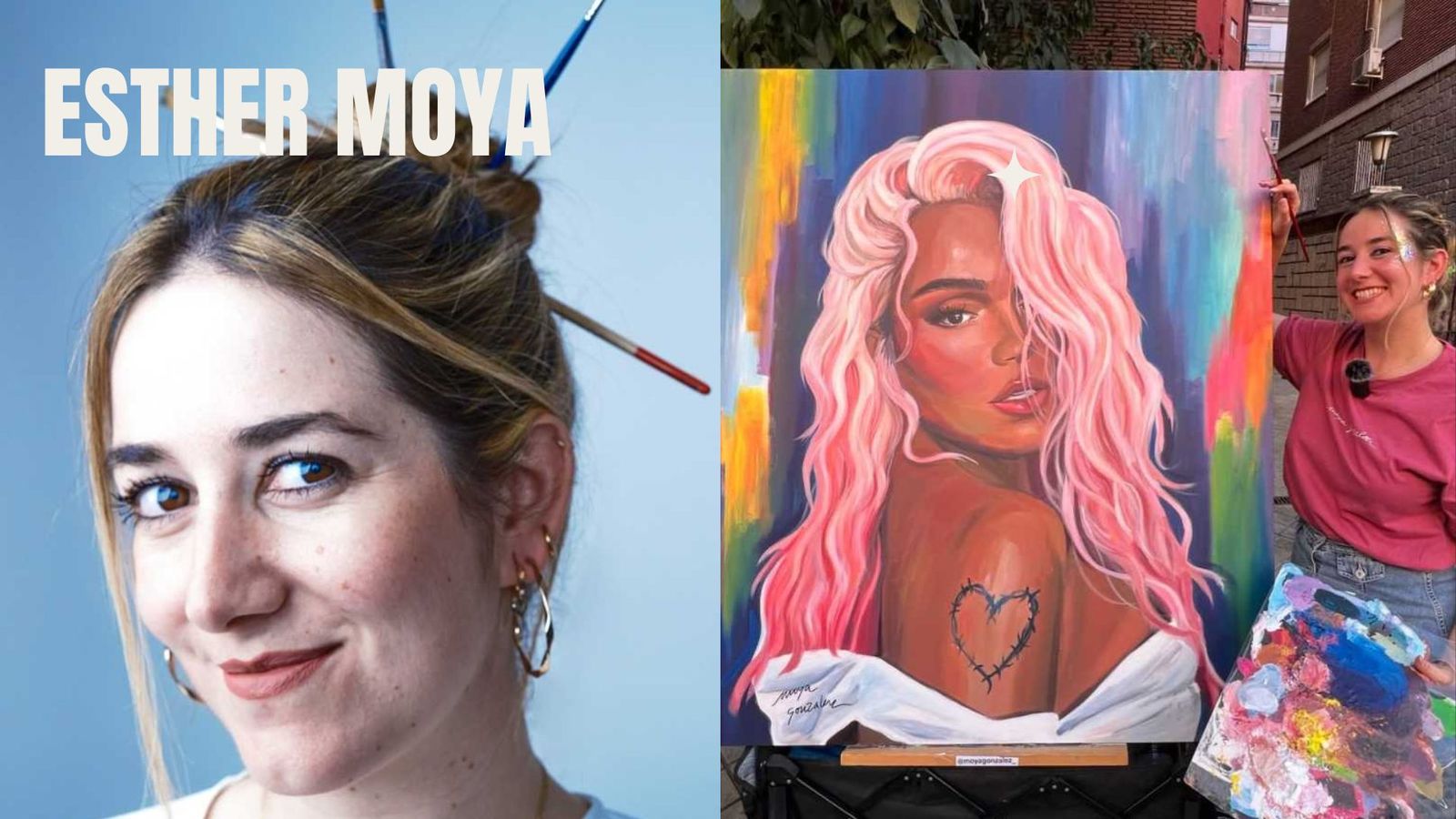 La artista Esther Moya.