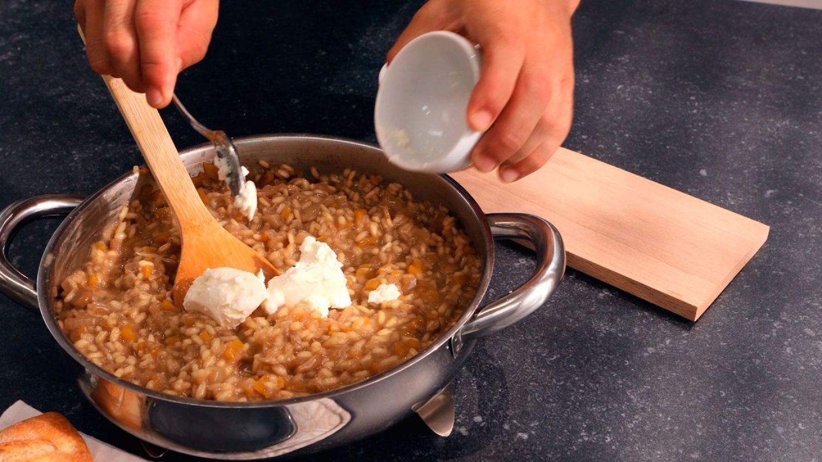 Risotto con calabaza y boletus   Paso 5