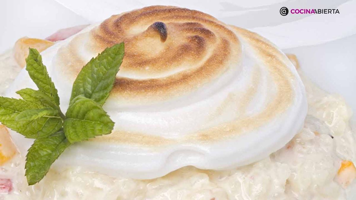 arroz con leche gratinado