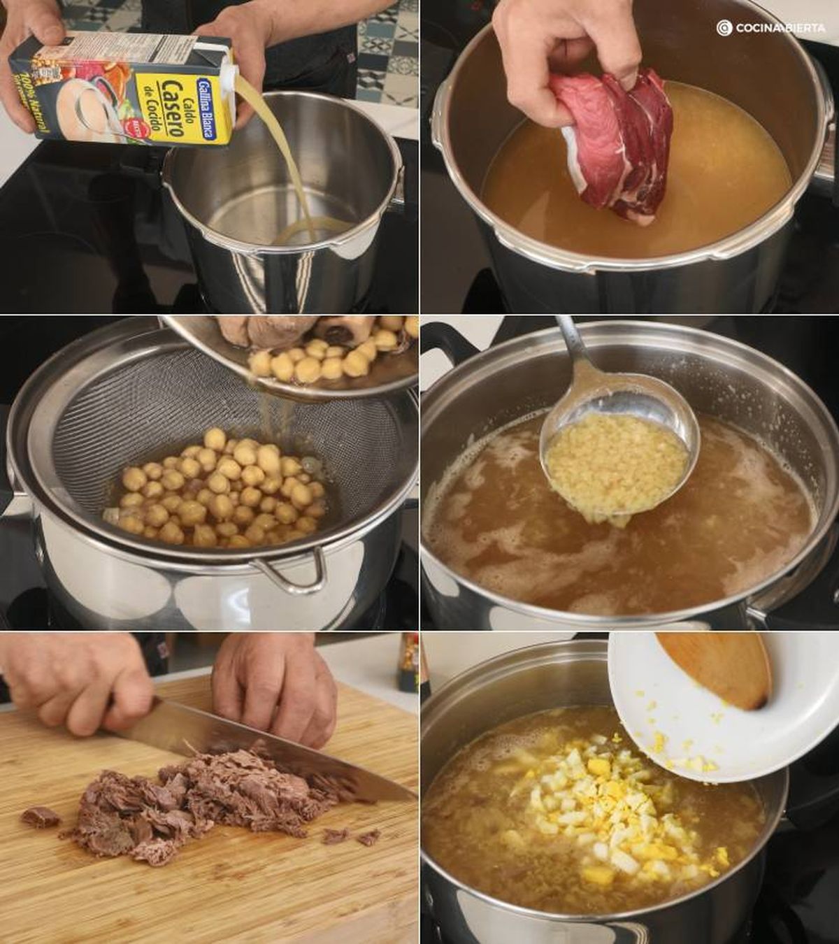 sopa cocido abuela pasos editable