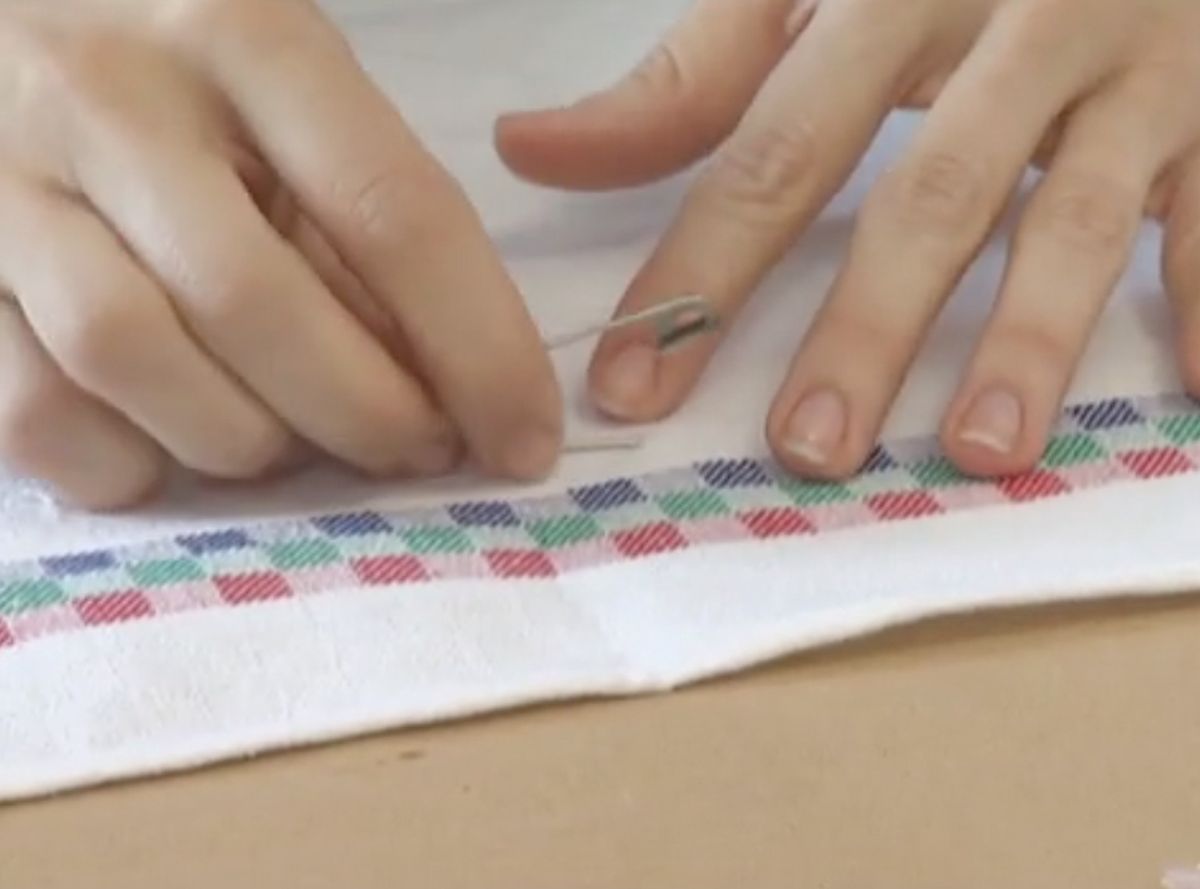 Hacer cuadros con elementos de costura paso 1