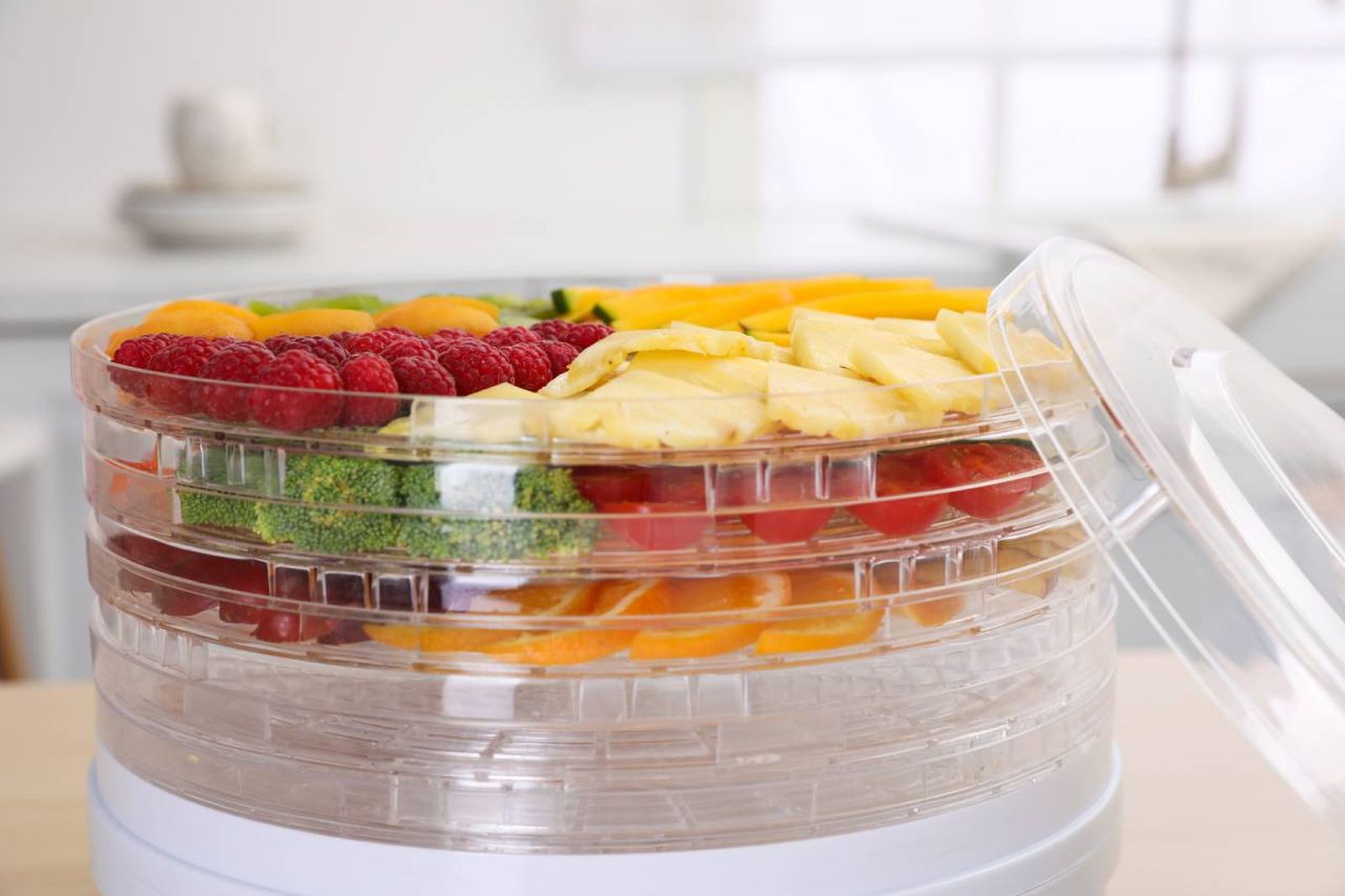 Deshidratador de alimentos para hacer snacks saludables