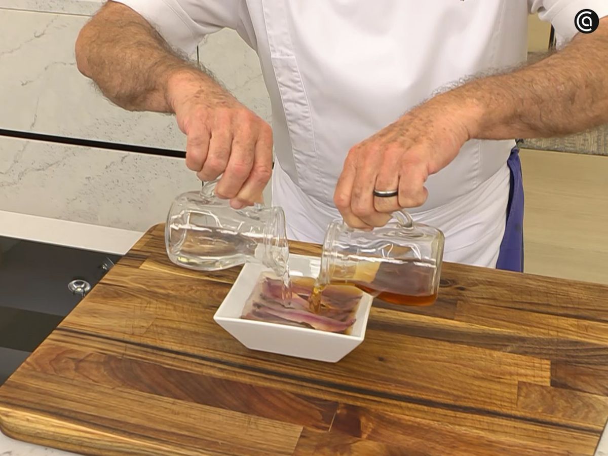 Bocados de anchoa y fresa paso 1