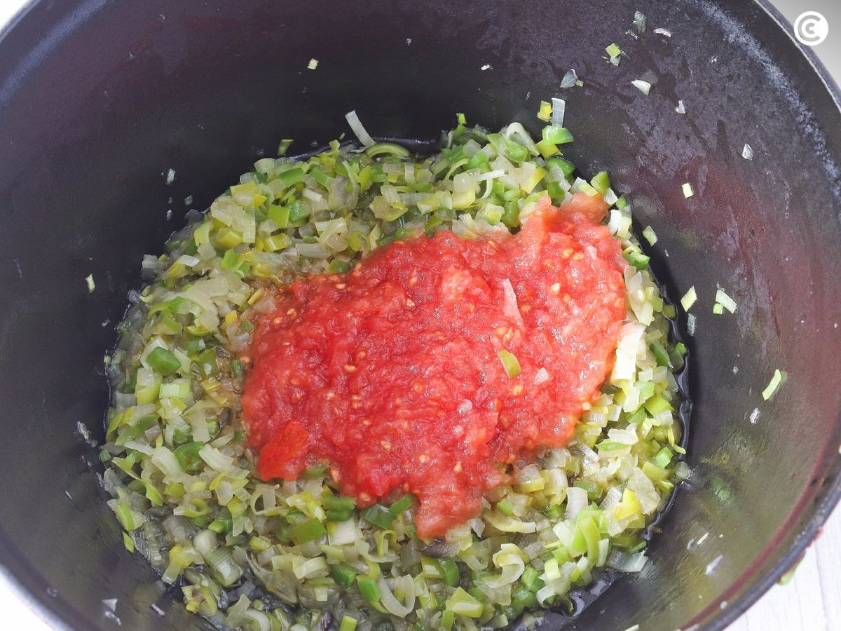 Sofrito para el potaje de vigilia