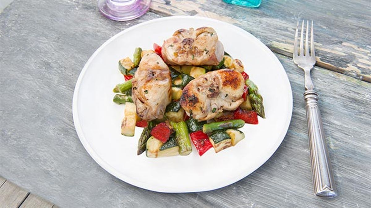 Carne de conejo, el secreto de la Dieta Mediterránea  Medallones de conejo con verduras