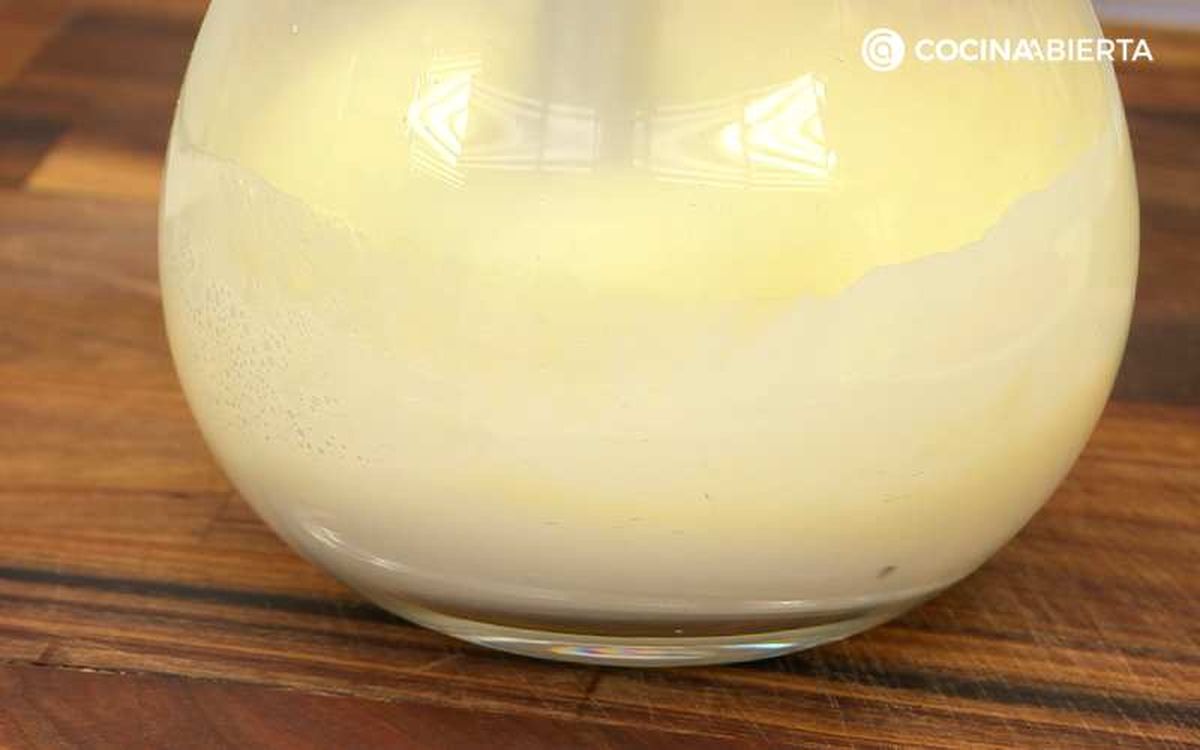 Mezcla con una batidora