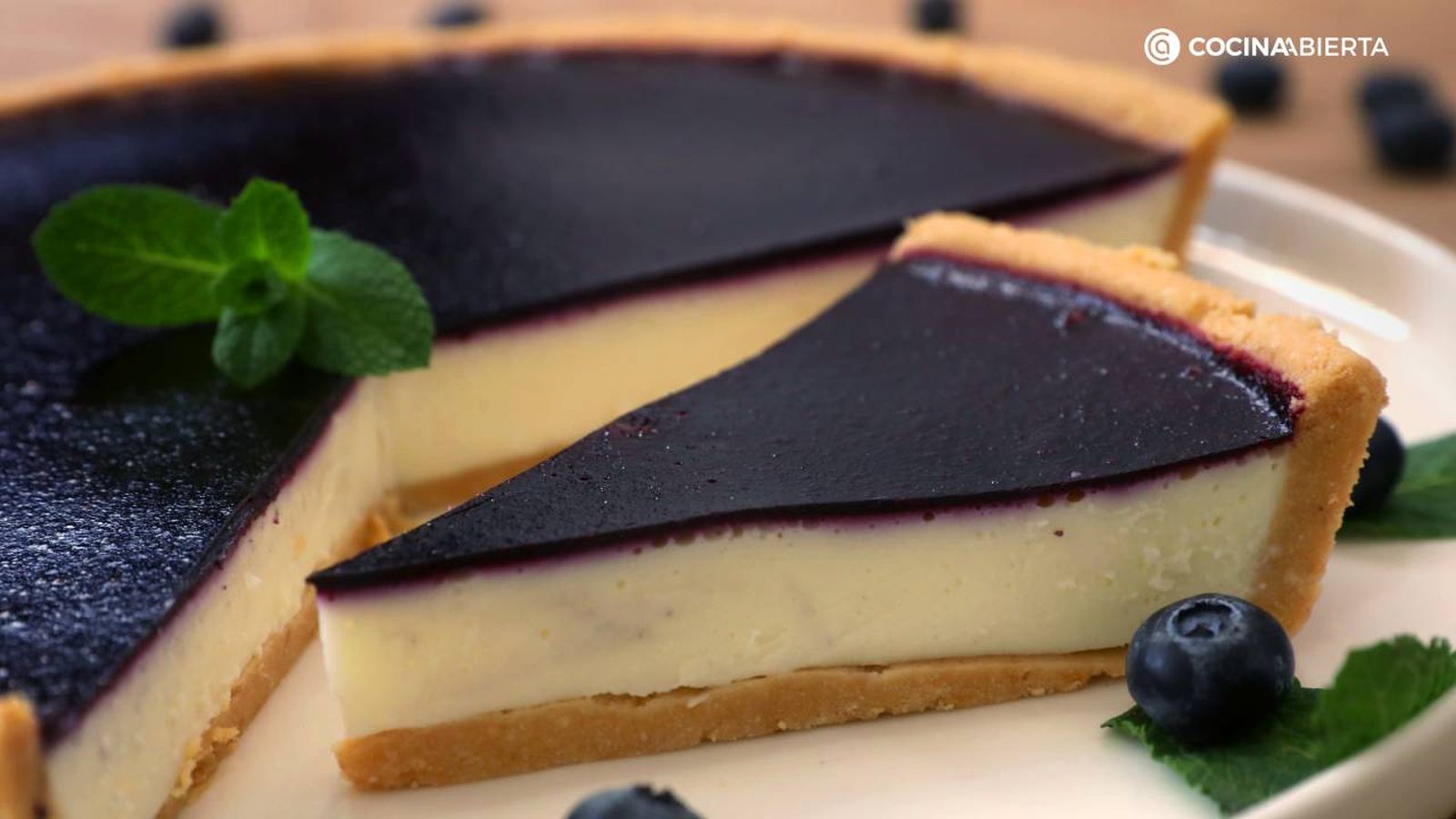 Tarta de queso y arándanos sin horno