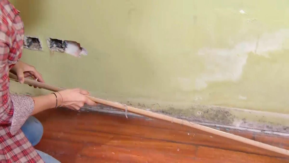 Revestir suelo pared con lamas roble paso 1