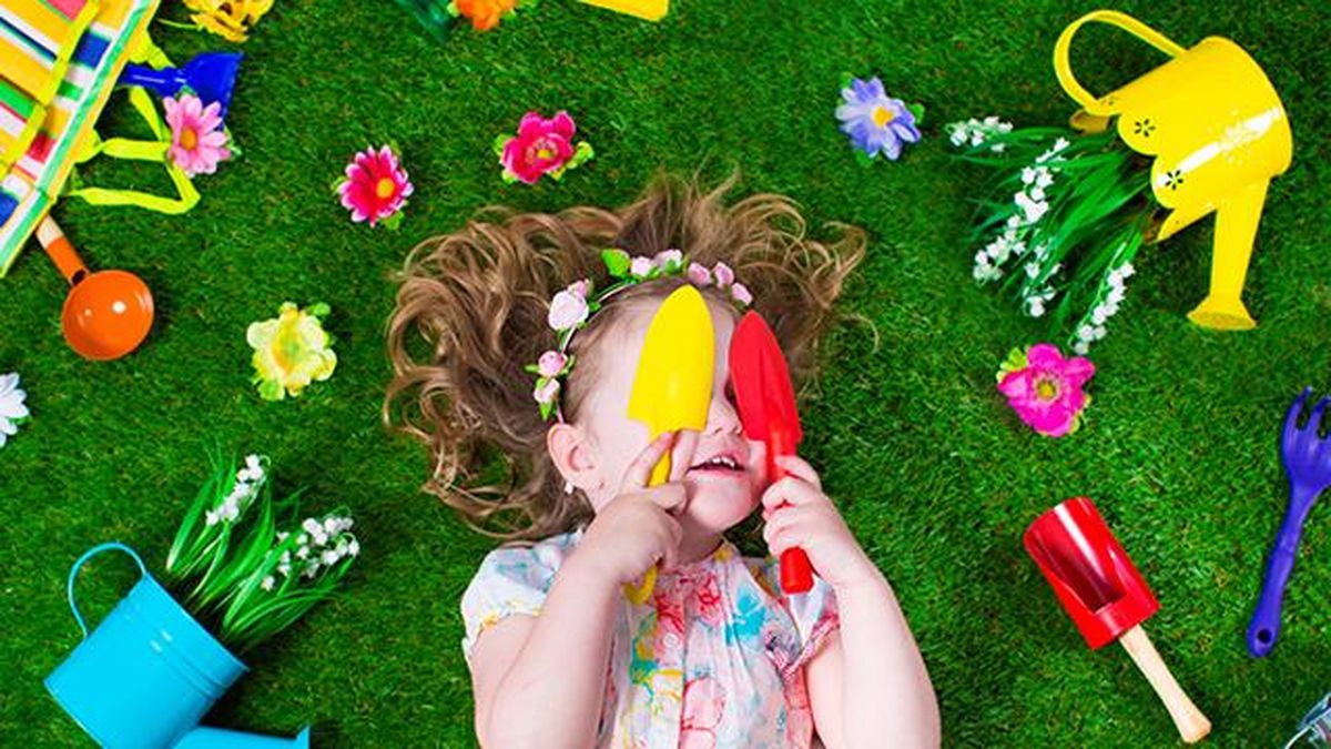 Herramientas de jardinería de juguete