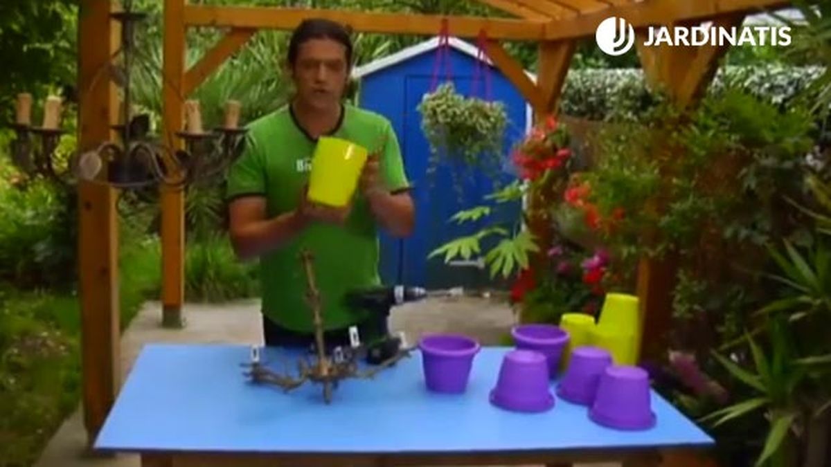 tiestos en lamparas brico jardin